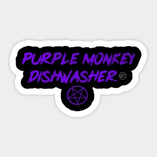 Purple Monkey Dishwasher Sticker